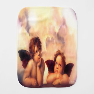 Putti Pair of Angels Baby Burp Cloth