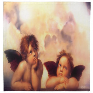Putti Pair of Angels Cloth Napkin