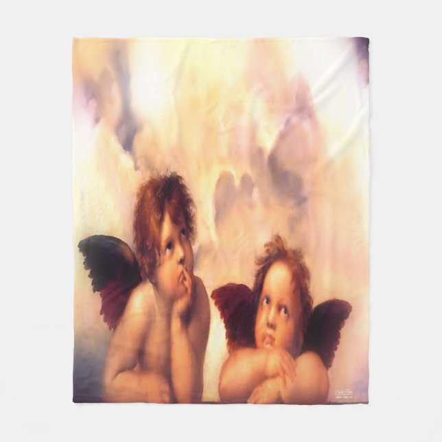 Putti Pair of Angels Fleece Blanket (Front)