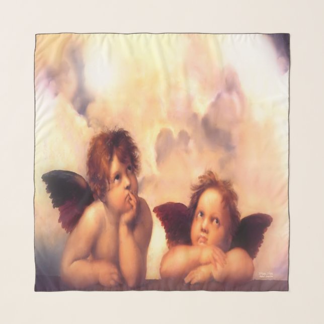 Putti Pair of Angels Scarf (Front)