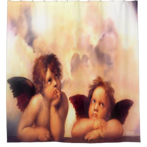Putti Pair of Angels Shower Curtain