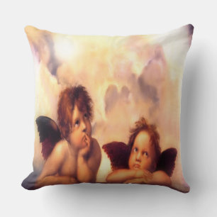 Putti Pair of Angels Throw Pillow