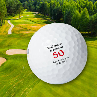 Puttin' Around 50 Birthday Personalized Golf Balls