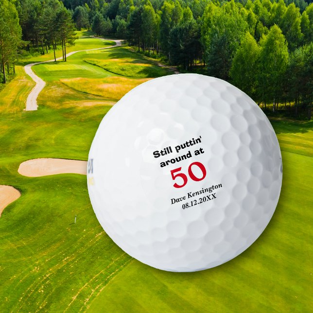 Puttin' Around 50 Birthday Personalized Golf Balls (Creator Uploaded)
