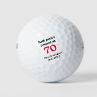 Funny Golf Balls 70th Birthday Party Monogrammed, Zazzle