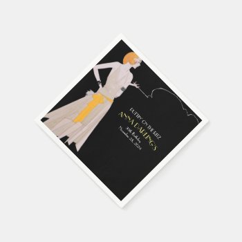 Puttin' On The Ritz 20's Flapper Party Invitation Napkins by thepapershoppe at Zazzle