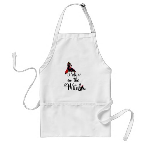 Puttin on the Witch Tshirts and Gifts Adult Apron