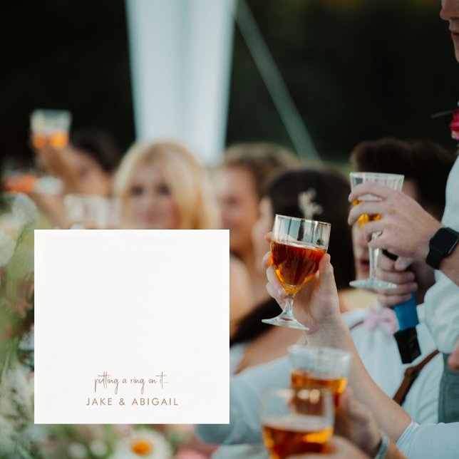 Putting a Ring on It Personalized Engagement Party Napkins (Creator Uploaded)