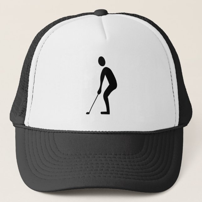 Putting - Black Trucker Hat (Front)