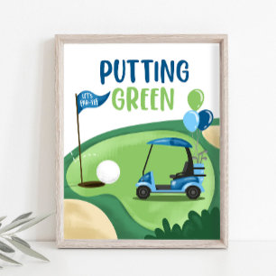 Putting Green Golf Par-Tee Boy Birthday Sign