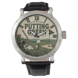 Putting Green Vintage Golf Funny Golfer Gift Watch