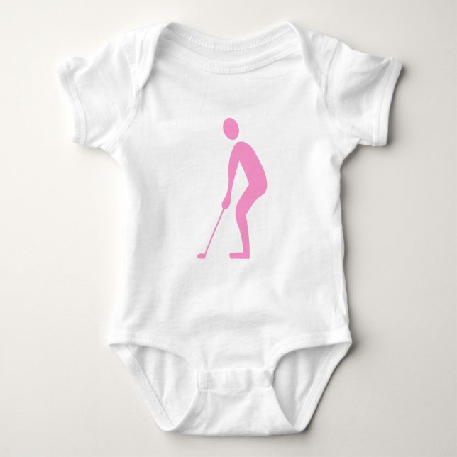 Putting - Pink Baby Bodysuit (Front)
