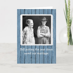 Putting the Seat Down Anniversary Card