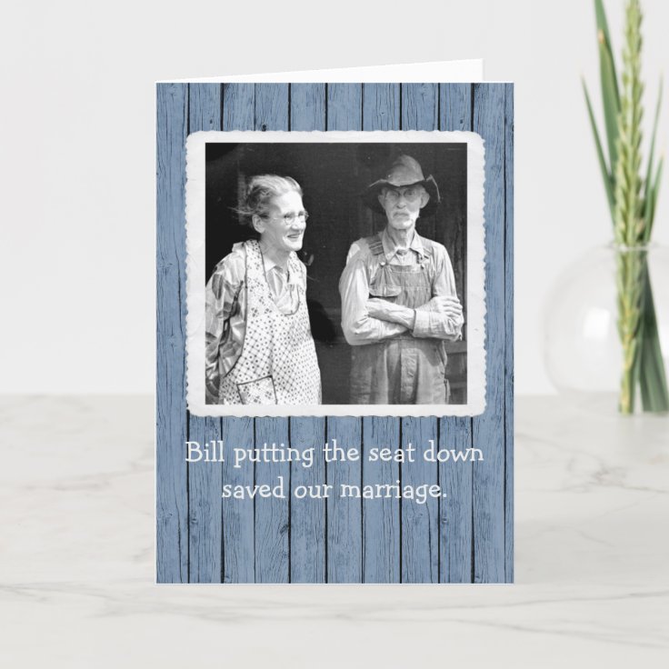 Putting the Seat Down Anniversary Card Zazzle