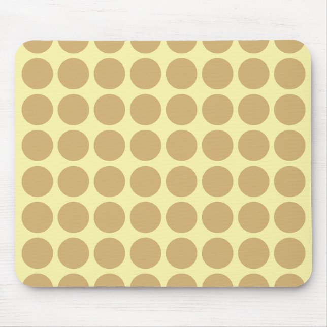 Putty Cream Neutral Dots Mouse Pad (Front)