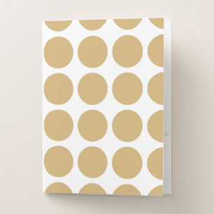 Putty Neutral Dots Pocket Folder