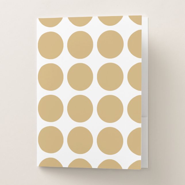 Putty Neutral Dots Pocket Folder (Front)