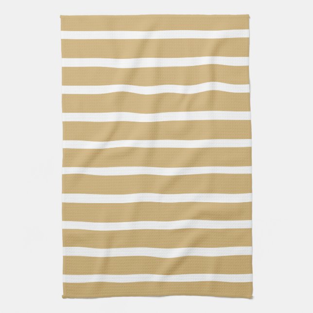 Putty Neutral Stripes Towel (Vertical)