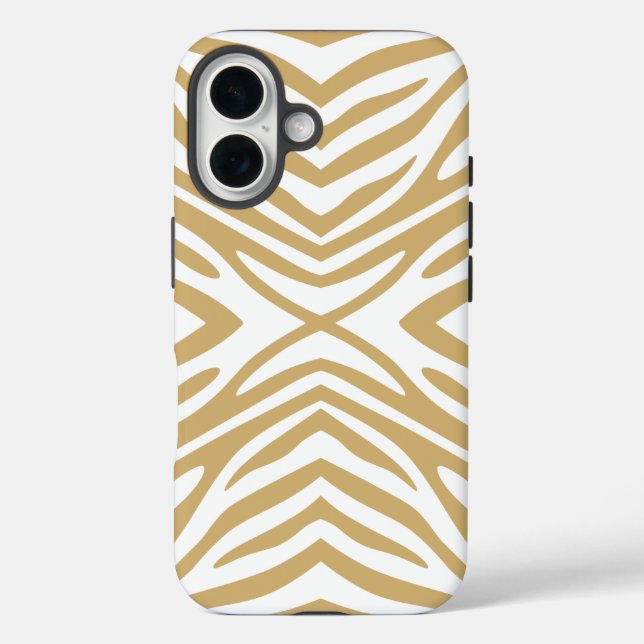 Putty Neutral Zebra Case-Mate iPhone Case (Back)