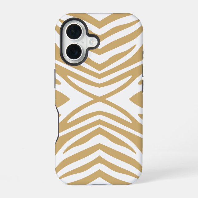 Putty Neutral Zebra Iphone Case (Back)