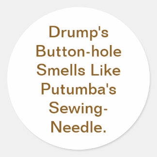 Putumba Bumps Drump's Button Hankamer Artjunkhaus Classic Round Sticker