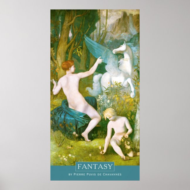 Puvis de Chavannes Fantasy Pegasus CC0036 Poster