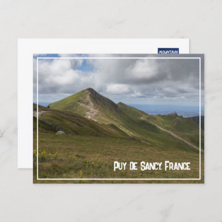 Puy de Sancy Volcanic Landscape, France Holiday Postcard