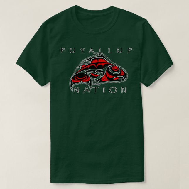 Puyallup Nation salmon  T-Shirt (Design Front)