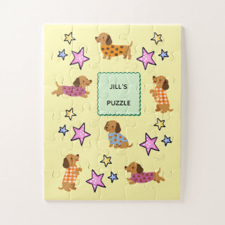 PUZZELS CHILDREN: Dachshund Personalized Jigsaw Puzzle