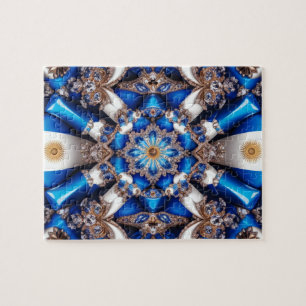 Puzzle abstract modern Design Argentinian Colors
