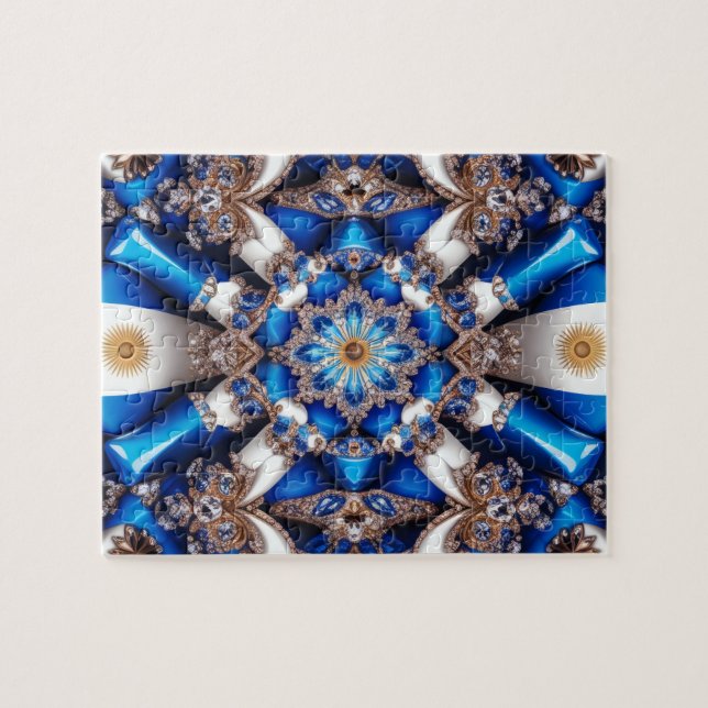 Puzzle abstract modern Design Argentinian Colors (Horizontal)