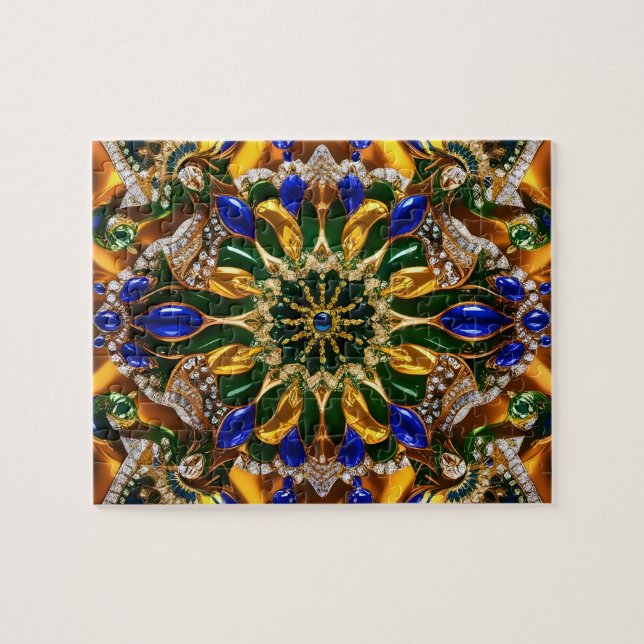 Puzzle abstract modern Design Brazil Colors (Horizontal)