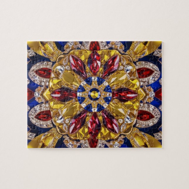 Puzzle abstract modern Design Colombia Colors (Horizontal)