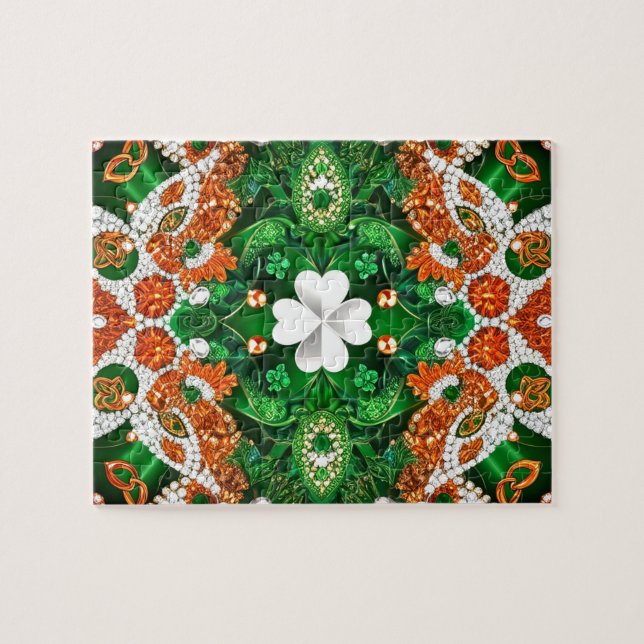 Puzzle abstract modern Design Ireland Colors (Horizontal)