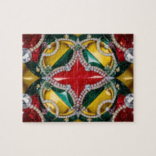 Puzzle abstract modern Design Los Angeles Colors