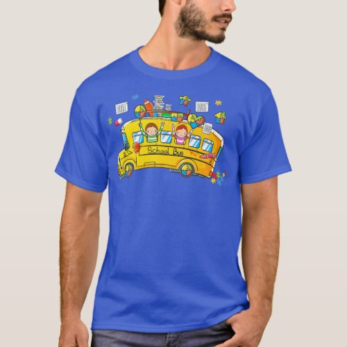 Puzzle Autism Awareness School Bus Driver Autistic T_Shirt