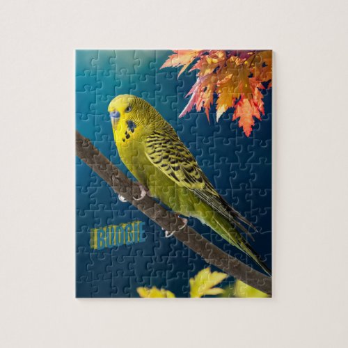 Puzzle Autumn Tree Vibrant Budgie Bird