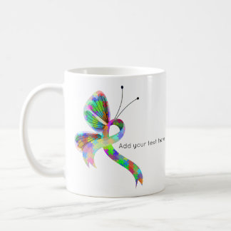 Puzzle Awareness Ribbon Butterfly Coffee Mug