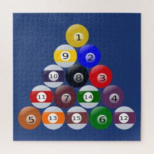 Puzzle Billiards Balls Racked
