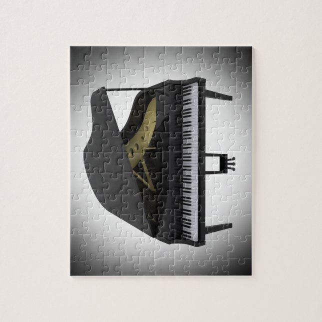 Puzzle: Black Grand Piano Jigsaw Puzzle (Vertical)