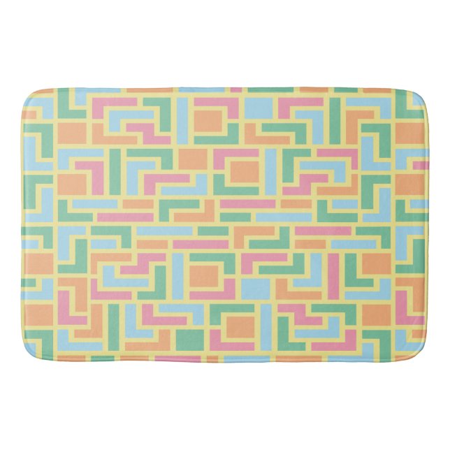 Puzzle Blocks Bath Mat (Front)
