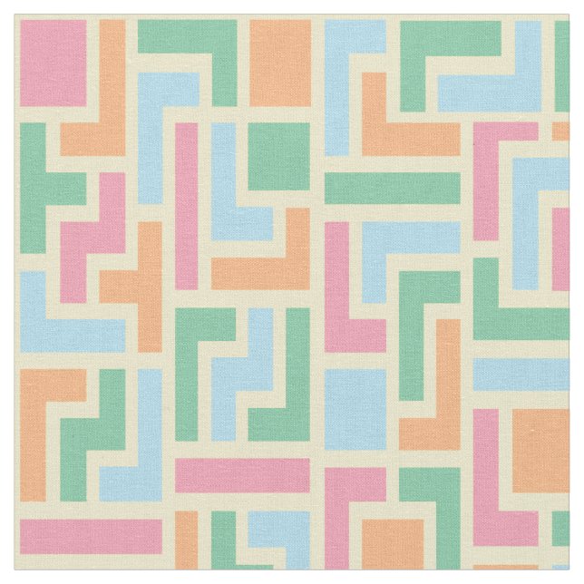 Puzzle Blocks  Fabric (Close Up)