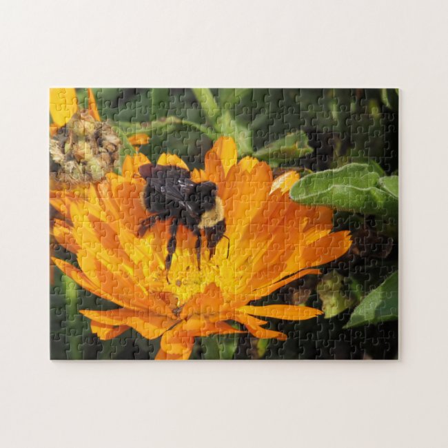 Puzzle - Bumble Bee on Calendula