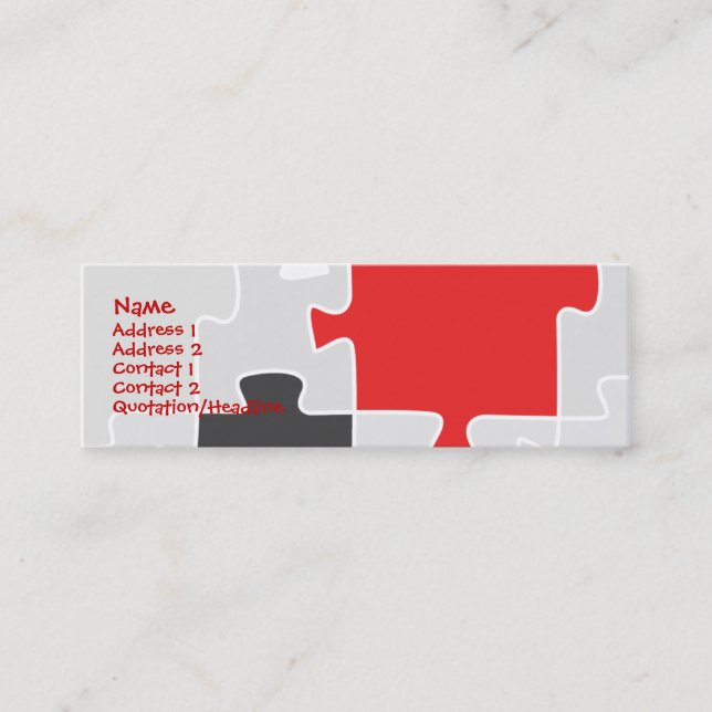 Puzzle Business Card (Front)