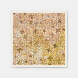Puzzle Butterflies and Daisies-Browns by STaylor Paper Napkins