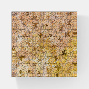 Puzzle Butterflies and Daisies-Browns by STaylor Paperweight