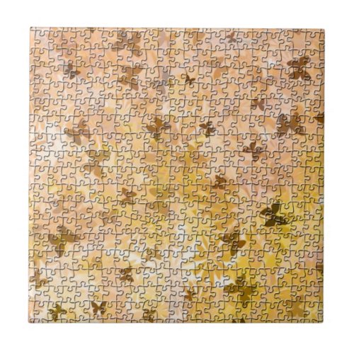 Puzzle Butterflies and Daisies_Browns by STaylor Tile