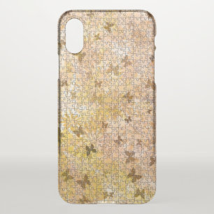 Puzzle Butterflies and Daisies-Browns by STaylor iPhone X Case