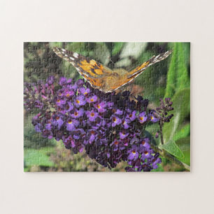 Puzzle - Butterfly on Purple Flower