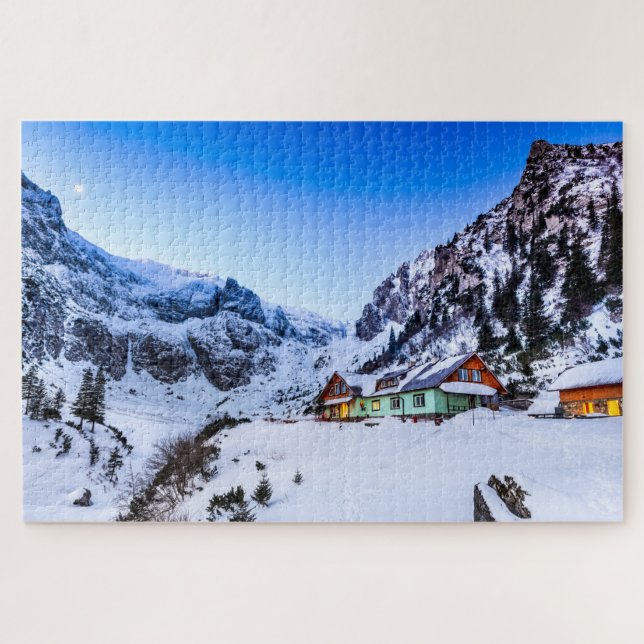Puzzle cabin in the mountains Romania (Horizontal)